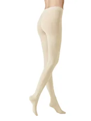 Collant a maglia WINTER DREAMS bianco inverno crema L