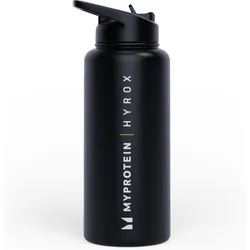 Botella con pajita abatible de metal reciclado Hyrox de 1L