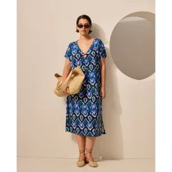 Camisola de mujer estampada con detalle de anilla