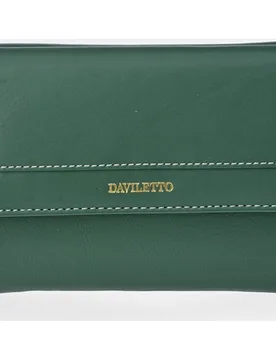 Monedero billetero de piel con solapa - Daviletto - FashionsVida