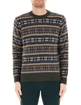 Maglione con fantasia VERDE SCURO 52 - FERRANTE - FashionsVida