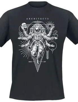 T-Shirt - Space God - S bis XXL - für Männer - Größe XXL - schwarz - Lizenziertes Merchandise! - Männer - male - Architects - FashionsVida