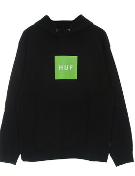 Felpa Cappuccio Uomo Essentials Box Logo P/o Hoodie Black