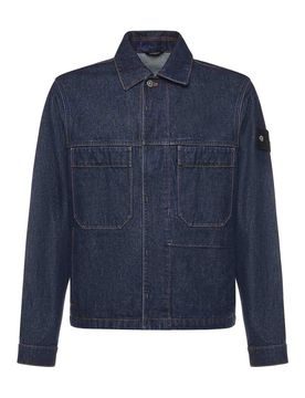 Giacca in denim con logo