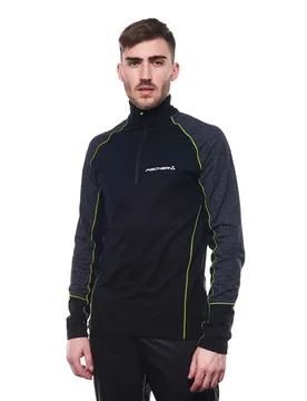 T-shirt à Manches Longues Avec Demi-zip Skate Black XL - fischer - FashionsVida