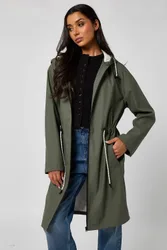 Fishtail Raincoat - Khaki - Size: 8