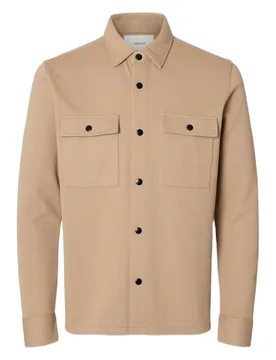 Camicia jackie sweat jacket - marrone - Selected - FashionsVida