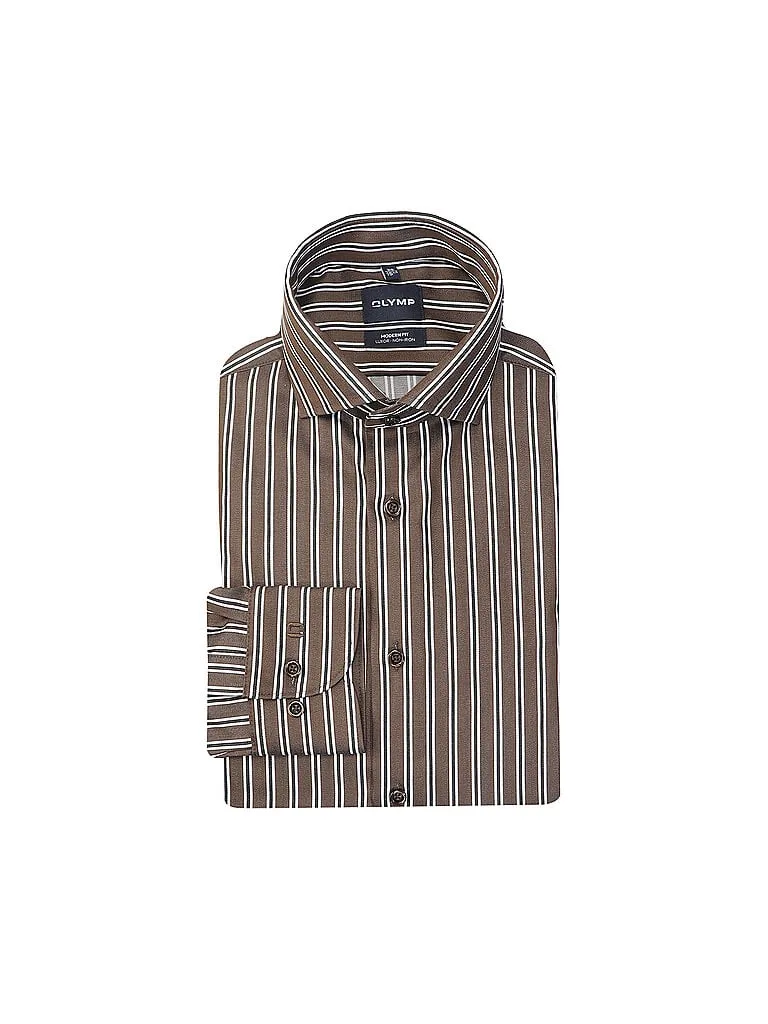 Hemd Regular Fit braun 44 herren - Olymp - FashionsVida