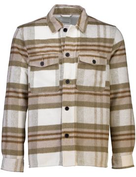 XXL Brushed check overshirt male