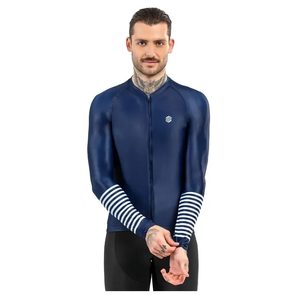 Maglia A Maniche Lunghe M2 Alpine Blue / White - Siroko - FashionsVida