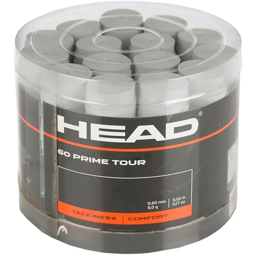 Prime Tour 60 Tennis Overgrip Grey One Size - Head Racket - FashionsVida