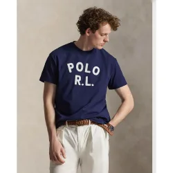 Camiseta de hombre de algodón con logotipo