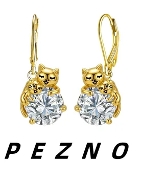 K Gold Plated Mother Baby Cat Earrings for Women Hypoallergenic Dainty Cubic Zirconia Cute Animal Earrings Gift for Her - Aliexpress - FashionsVida