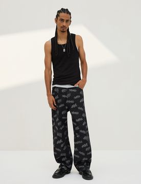 Jeans Baggy Fit Jacquard 34 Noir