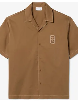 Camisa de hombre de manga corta de corte holgado de algodón en - Lacoste - FashionsVida