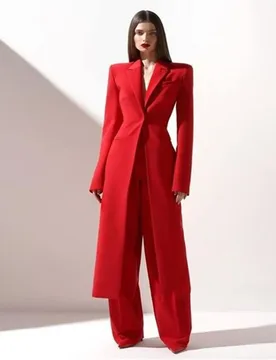 Women's Long 2 Piece Suit Jacket+Pants Slim Fit 1 Button High Street Luxury Womens Clothing Women's 2 Piece Suit - Aliexpress - FashionsVida