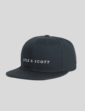 Script Logo Baseball Cap in Navy - Lyle & Scott - FashionsVida