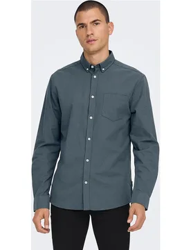 Only & Sons - Camisa Oxford de hombre slim lisa - Only & Sons - FashionsVida