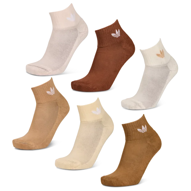 Ankle 6 Pack Unisex Socks - Beige - Size - Beige - Size: 6.5-8 - Adidas - FashionsVida