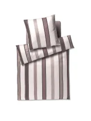 Satin Bettwäsche Banks 70x90cm/140x200cm Stone hellgrau baby