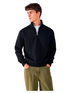 Sweat à Demi-zip Washed Black / Black L