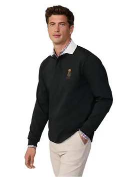 Polo à Manches Longues Heritage Harry Rugby Black 2XL - Hackett - FashionsVida