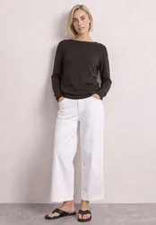 Basic Pullover mit U-Boot-Ausschnitt female Braun
