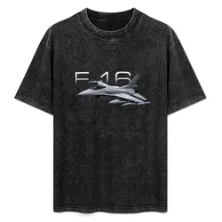 F16 Air Force Defense Fighter Jet T-Shirt Classic Print Short Sleeve Shirt
