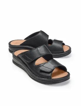 Hallux-Klettpantolette Supersoft - Schwarz - male - Size: 41 - Avena - FashionsVida