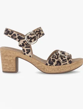 Fantastica Womens Ankle Strap Sandals Beige Leather - Size Uk 6 - Gabor - FashionsVida