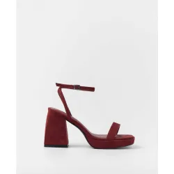 Sandalias de tiras de mujer de tacón con plataforma