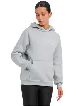 Miss Sweat à Capuche Lost Flowers Fluffy Light Asphalt L