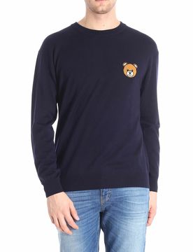 Pullover girocollo ricamo Teddy Bear