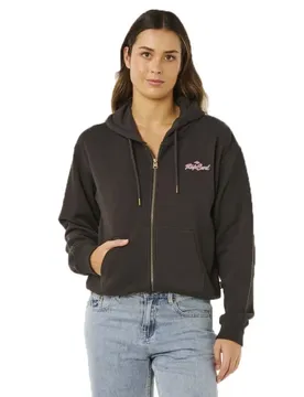 Sweat-shirt à Zip Lay Day Relaxed Washed Black S