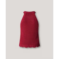 Top de mujer crochet cuello halter