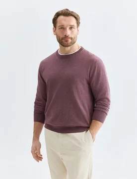 Jersey de hombre de cuello redondo liso tallas grandes - Emidio Tucci - FashionsVida
