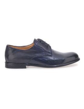 Stringate Blu In Vera Pelle Made in Italy PT911 42