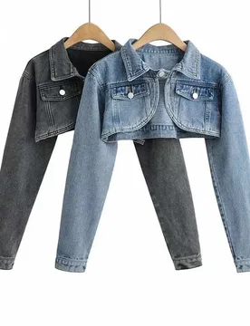 Y2k Short Denim Coat Women Cotton Spring Autumn Ropa Jeans Punk Gothic Bomber Jacket Windbreaker Vintage Jackets Streetwear - Aliexpress - FashionsVida