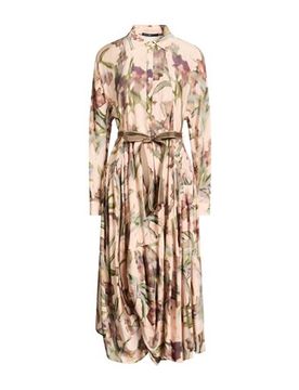 Midi-Kleid Damen Beige 32,34,36,38,40 Damen