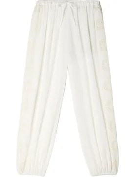 Pantalones anchos de mujer de crepé con encaje - sandro - FashionsVida