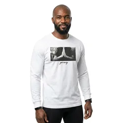 Maglietta A Maniche Lunghe Urban Classics Pray White XL