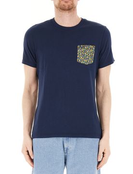SUN68 T-shirt con tasca BLU NAVY S