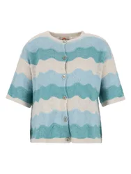 S/M CARDIGAN WAVE STRIPE female
