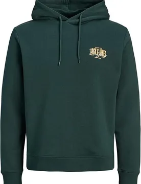 Mens Hoodie Hooded Pullover - Green - Size Medium - Jack & jones - FashionsVida