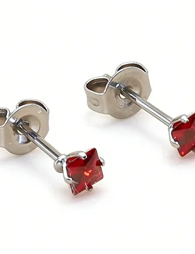 Mini 3mm Square 316L Stainless Steel Colorful AAA Zircon Pendants Pomegranate Red Ocean Blue Non-Fading Allergy-Free Jewelry - Aliexpress - FashionsVida