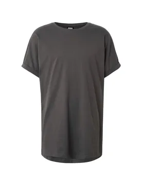 T-Shirt - Long Shaped Turnup Tee - S bis 5XL - für Männer - Größe 3XL - dunkelgrau - Männer - male - Urban classics - FashionsVida
