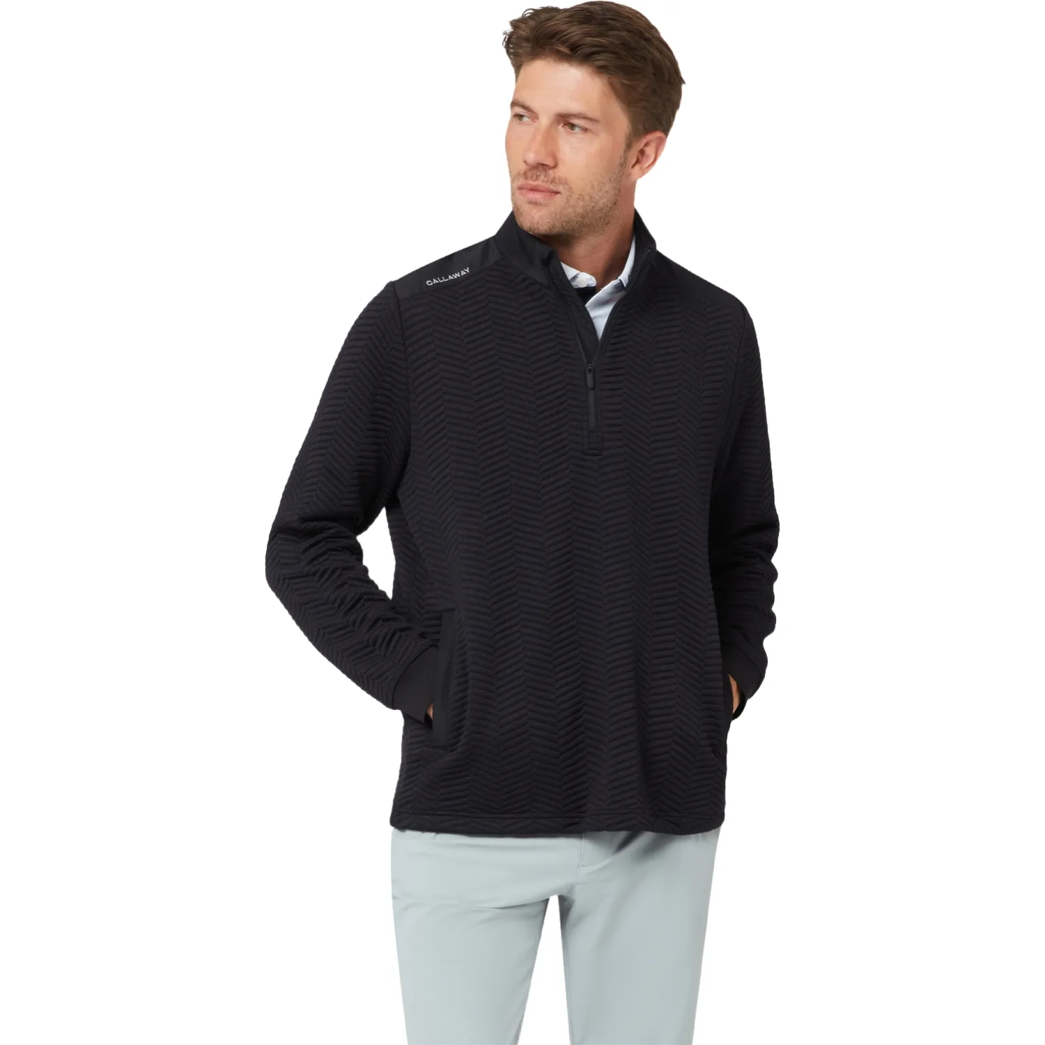 Layer Chev 1/4 Zip, schwarz l - Callaway - FashionsVida