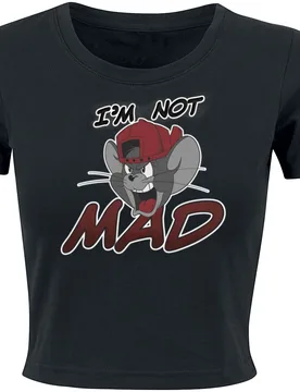T-Shirt - Jerry - I'm Not Mad - S bis XL - für Damen - Größe L - schwarz - EMP exklusives Merchandise! - Frauen - female - Tom And Jerry - FashionsVida