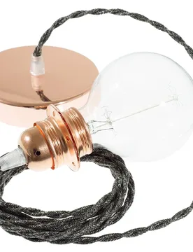 Cables Lampe Suspendue Pendel Pour Abat-jour Tn03 Diy 2 M Anthracite / Copper One Size - Creative - FashionsVida