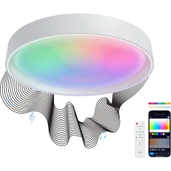 Plafón SmartLED Helios,RGBIC + CCT, Ø40x10cm, 3400 lm, 25,5W
